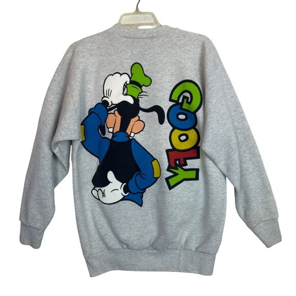 Vintage 90's Disney Originals Unisex M Goofy Sweatshirt Gray Crewneck Pullover - Picture 2 of 9